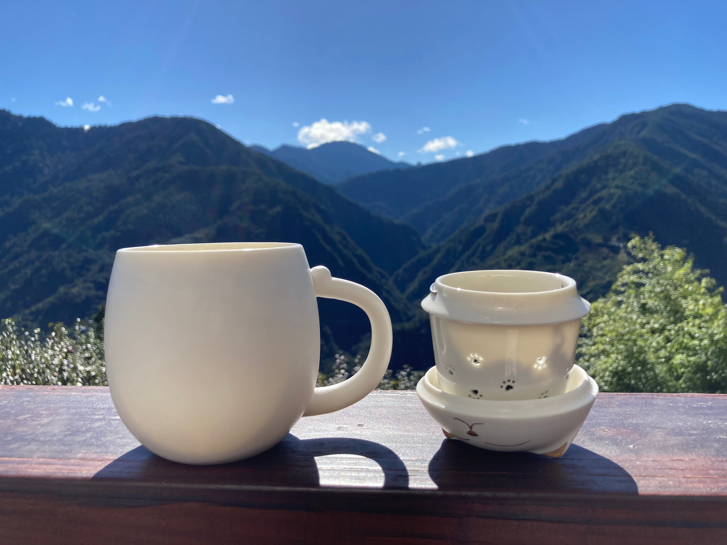 Purrfect Cat Tea Mug with Ceramic Infuser B/W NEW